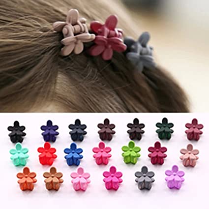 24PCS Assorted Mini Hair Claw Clips Flower Hair Pin for Baby Girl Kids Color Random