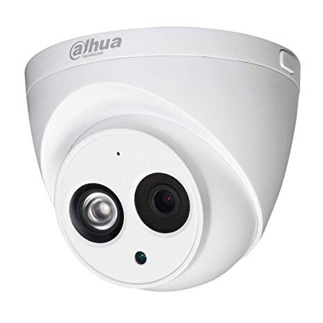 Dahua 4MP PoE IP Security Camera IPC-HDW4433C-A,4 Megapixels Super HD Outdoor Surveillance Camera Dome with Built-in Mic for Audio,IR Night Vision,H.265,IP67 Waterproof,ONVIF (2.8mm Lens)