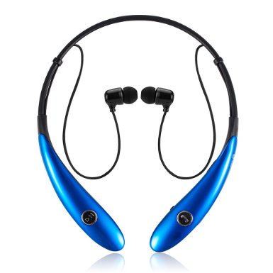 GRDE Neckband Wireless Stereo Bluetooth Earphones for Bluetooth Enabled Devices - Blue