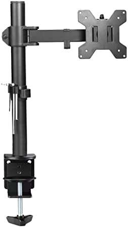 Suptek Single LED LCD Monitor Short Arm Desk Mount for 1 / One Screen up to 27 inch Heavy Duty Fully Adjustable Stand (MD6411)