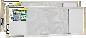 Frost King 2AWS1045 WB Marvin Adjustable Window Screen, 10in High x Fits 25-45in Wide (2-Package), Natural