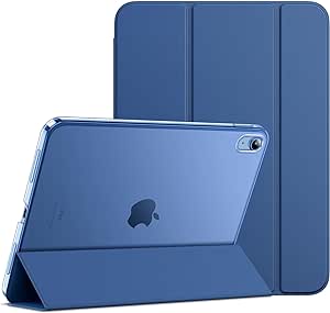 JETech Hülle für iPad 10 (10,9 Zoll, Modell 2022, 10. Generation), Dünn Ständer Harter Rücken Abdeckung Schutzhülle mit Auto Schlafen/Wachen (Navy)