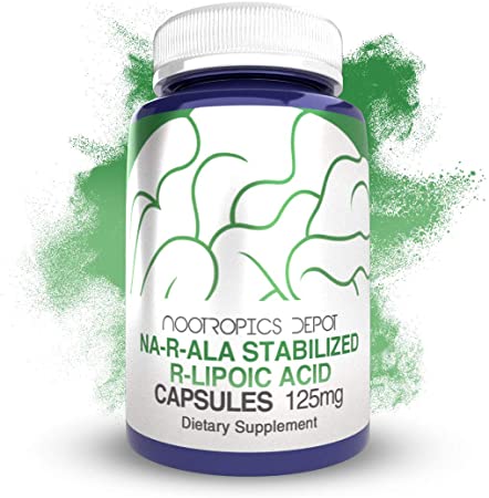 NA-R-ALA Stabilized R-Lipoic Acid 125mg Capsules (180 Count) | Supports Mitochondrial Activity | Promotes a Healthy Metabolism