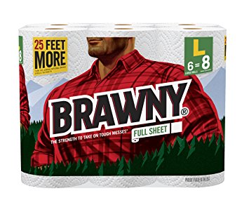 Brawny® Paper Towels, Full Sheet, 6 Large Rolls