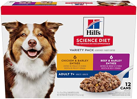 Hill's Science Diet Canned Wet Dog Food, Senior 7 , 13 oz. Cans