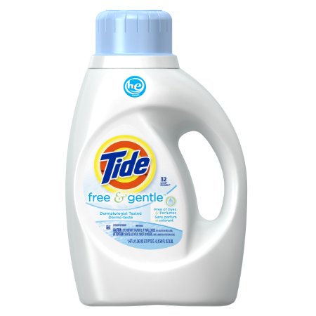 Tide Free and Gentle High Efficiency Liquid Laundry Detergent 50 Ounce 32 Loads 2 Count