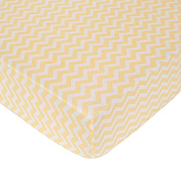 Carter's Zig Zag Crib Fitted Sheet, Yellow (Discontinued by Manufacturer)