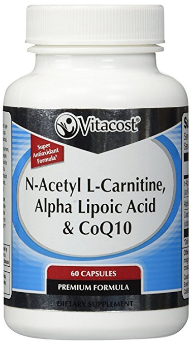 Vitacost CoQ10   Alpha Lipoic Acid   Acetyl L-Carnitine HCl -- 60 Capsules