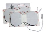 Two 2 Large 40x60 Butterfly Shaped Electrodes 1 Per Pack with Comfortable White Foam Backing and Premium US Made Gel Adhesive each with Dual Leads By Pro-Patch Great for Shoulders or Lower Back