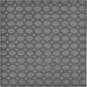 Garland Rug Garden Trellis 6 ft. x 6 ft. Square Indoor/Outdoor Area Rug Heather Gray