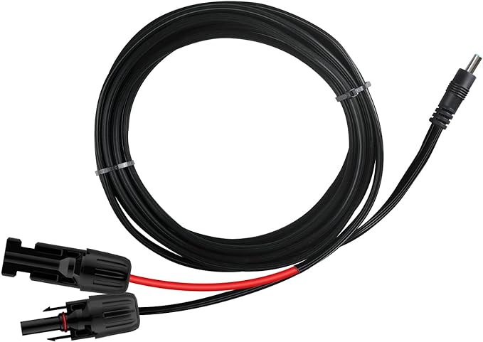 Renogy 10Ft 16AWG Solar Connector to 5.5x2.1mm DC Adapter Cable, Connect EFLEX 80 to Phoenix G2