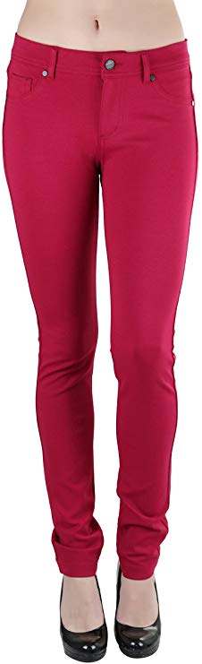 ToBeInStyle Women's 5-Pocket Skinny Fit Ponte Pants