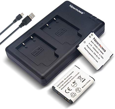 Newmowa EN-EL19 Battery(2-Pack) and Dual USB Charger kit for Nikon Coolpix S32, S33,S100, S2800, S3100, S3200, S3300, S3500, S3600, S3700, S4100, S4200, S4300, S5200, S5300