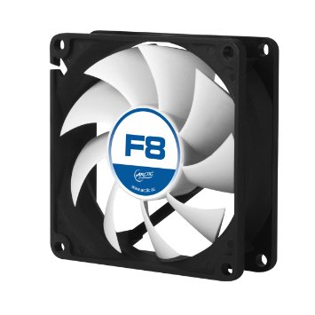 ARCTIC F8 - 80 mm Standard Low Noise Case Fan - Black/silver - Fluid Dynamic Bearing - Innovative Design