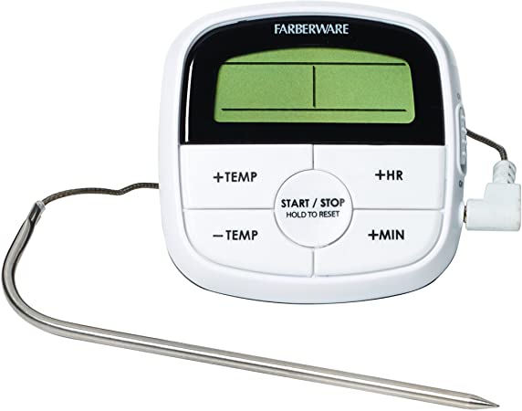 Farberware 5141004 Protek Probe Oven Roasting Thermometer Kitchen Thermomether, 6.7 x 3.1 x 1 inches, Black