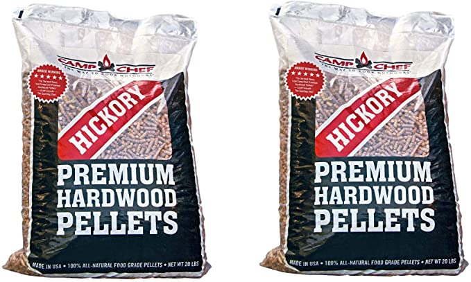 Camp Chef Smoker Grill Premium Hickory Hardwood Pellets, 20 Pounds (2 Pack)