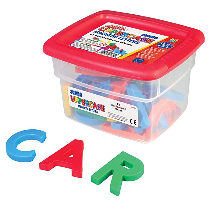 Educational Insights Jumbo Uppercase AlphaMagnets, Multicolored