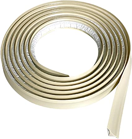Instatrim 3/4 Inch (Covers 3/8" Gap) Flexible, Self-Adhesive, Caulk and Trim Strips for Floors, Ceilings, Countertops and More (Ivory, 10ft Long, 1 Pack)