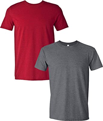 Gildan Mens Softstyle Cotton T-Shirt, Style G64000, 2-Pack