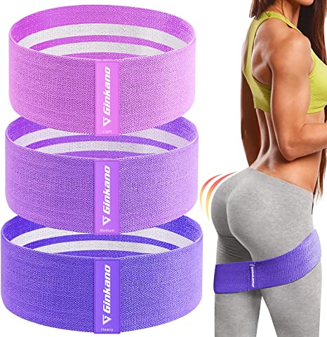 FOLAI Resistance Bands for Legs and Butt Exercise Bands - Non Slip Elastic Booty Bands, 3 Levels Workout Bands Women Sports Fitness Band for Squat Glute Hip Training