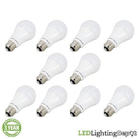 AmazingLED *Pack of 10* 12W (75W) A19 LED Light Bulb Warm White 2700K from Canada