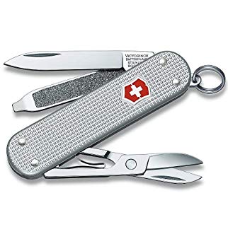 Victorinox Unisex Classic Alox Swiss Army Knife Blade, Silver, Small/30 mm