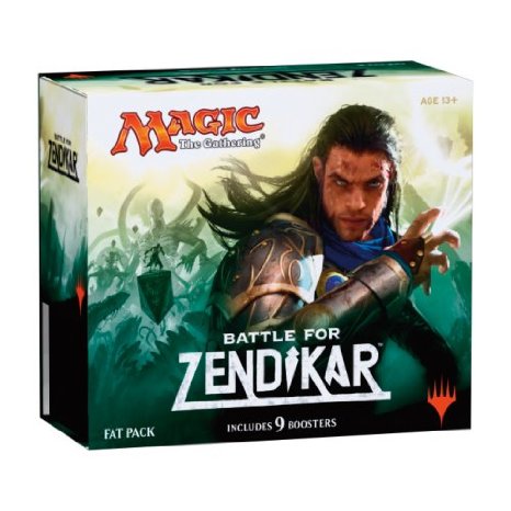 Magic the Gathering (MTG) Battle for Zendikar - Fat Pack (Includes 9 Booster and 80 Full Art Land)