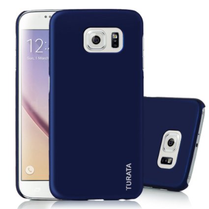 S6 Case, Galaxy S6 Case - TURATA [Slim Fit] Premium Coated Non Slip Surface [Navy] Four Layer Paint Designed Hard Case for Samsung Galaxy S6 G9200 - Navy