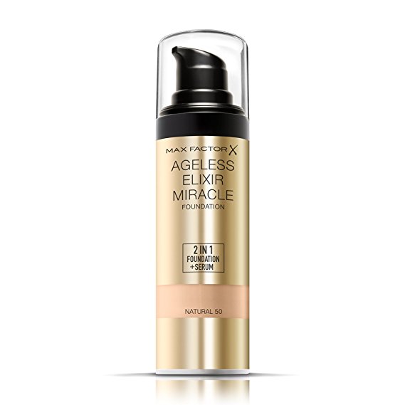 Max Factor Ageless Elixir Miracle 2-in-1 Foundation, Natural 50