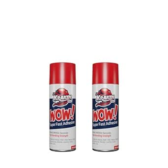 Kraken Bond Wow! CA Glue Accelerator Spray (2x16.90 fl. oz.) - NOT Spray Adhesive, 2 Pack