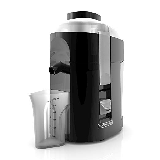 BLACK DECKER JE2200B 400-Watt Fruit and Vegetable Juice Extractor with Custom Juice Cup, Black