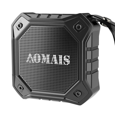 AOMAIS Ultra Portable Wireless Bluetooth Speaker with 8W Output Loud Sound,Waterproof IPX7 Floating,for iPhone7/iPod/iPad/Samsung/Cell Phones/Tablets/PC/Laptop(Black)