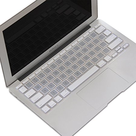 JRC - Gray MacBook Keyboard Cover Silicone Skins for MacBook Air 13, Pro 13 15 17 inch(with or without Retina Display), US Layout