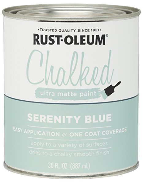 Rust-Oleum 285139 Ultra Matte Interior Chalked Paint 30 oz, Serenity Blue