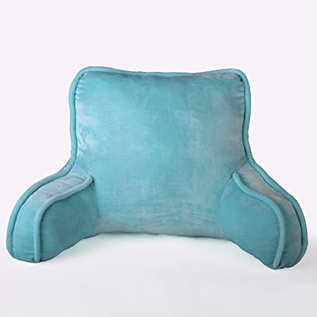 Home Soft Things Serenta Supersoft Bedrest Lounger Backrest with DIY Filling, Aqua, 20" x 18" x 17"