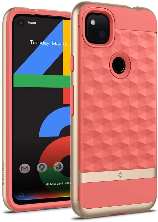 Caseology Parallax Case Compatible with Google Pixel 4a - Coral Pink