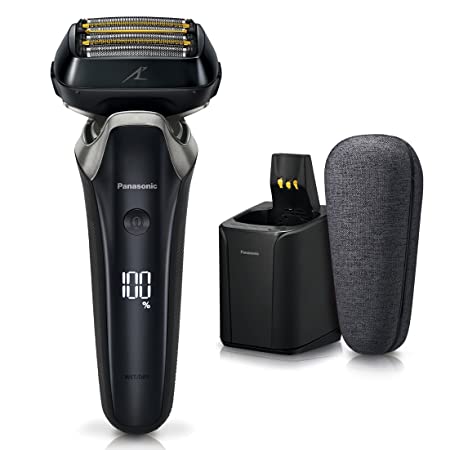 Panasonic ES-LS9AX-K LAMDASH 6-Blades Shaver Fully Automatic Cleaning Charger with USB Charging Case Craft Black