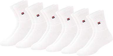 Navy Sport Men's Solid Cushion Comfort Cotton Crew Socks, Pack of 6 (Shoe Size: 6-12)