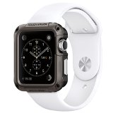 Apple Watch Case Spigen Tough Armor Built-In Screen Protector Gunmetal EXTREME Protection Dual Layer Cover for Apple Watch 42mm 2015 - Gunmetal SGP11504