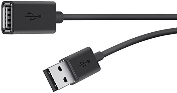 Belkin F3U153BT3M - USB Extension Cable - 10 Ft - 4 Pin USB Type A (M) to 4 Pin USB Type A (F) - Black