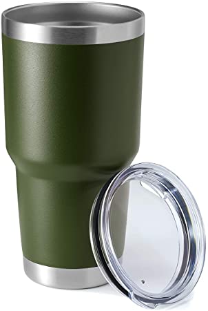 HASLE OUTFITTERS 30oz Tumbler Stainless Steel Coffee Tumbler Double Wall Vacuum Insulated Travel Mug with Lid (Army Green, 1 Pack)