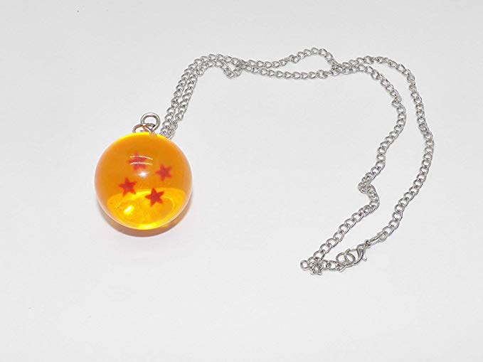 Dragon Ball Z Stars Crystal Ball Pendant Charm Necklace