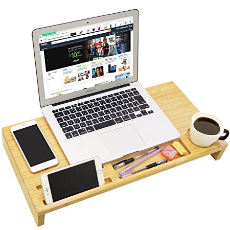 Monitor Stand Riser Computer Laptop Desk with Desktop Storage Organizer for Home&Office by Artmeer