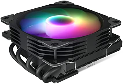 Vetroo L5 Black Low Profile CPU Air Cooler for AMD Ryzen AM4/Intel LGA1200 115X w/ 5 Heatpipes and 120mm Quiet PWM Fan