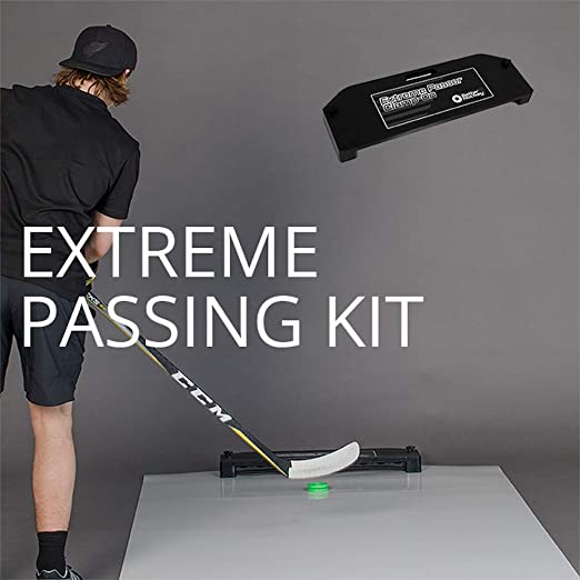 Better Hockey Extreme Passing Kit Pro - Great Training Aid for Shooting, Stickhandling and One Timers - Large Shooting Pad with Puck Rebounder - Simulates The Feel of Real Ice
