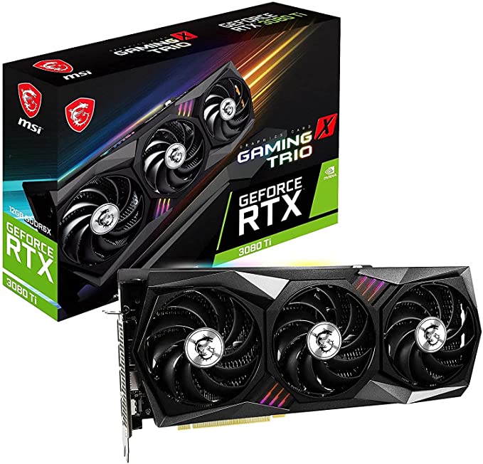 MSI GeForce RTX 3080 Ti Gaming X Trio 12G 12GB GDDR6X PCI Express 4.0 x16 GPU - 3080tiGamingXTrio12G - with Gaming Headset