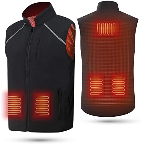 rocboc USB Electric Heated Vest, Washable Heated Jackets for Men Women (NOT INCLUDE BATTERY)