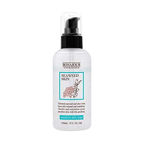 [BONAJOUR] Vegan beauty Seaweed & Aloe Vera Daily Facial Hydrating Toner (All Skin Type) - Vegan Moisturizing Soothing Skin Toner for Sensitive Skin 5.1 Fl. Oz