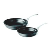 Calphalon Contemporary Hard-Anodized Aluminum Nonstick Cookware Omelette Pan 10-inch and 12-inch Set Black