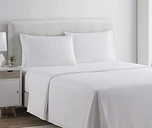Clara Clark Premier 1800 Collection 4pc Bed Sheet Set - King Size, White,